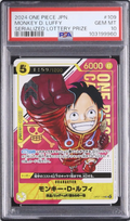 PSA 10 Monkey D. Luffy Serialized Lottery Prize OP07-109