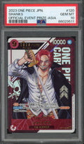 PSA 10 Shanks [Flagship Serial] (For Asia) One Piece Promotion Cards Promo OP01-120